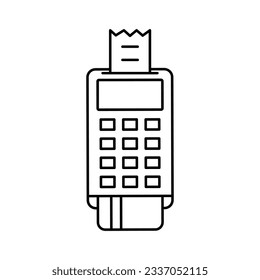 Pos Outline Vector Icon that can easily edit or modify

