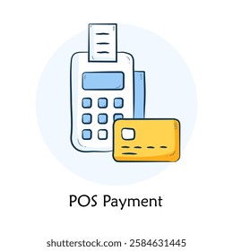 POS Payment Icon – Secure Checkout and Credit Card Transaction