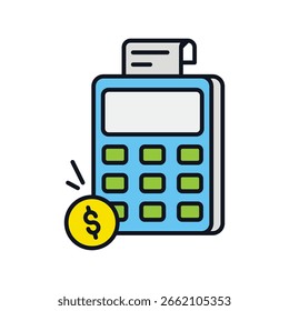 ícone de pagamento pos com fundo branco vetor stock ilustração