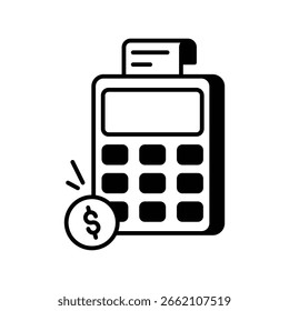 ícone de pagamento pos com fundo branco vetor stock ilustração