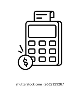 ícone de pagamento pos com fundo branco vetor stock ilustração