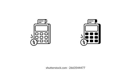 ícone do conjunto de pagamentos pos com fundo branco ilustração de estoque de vetor