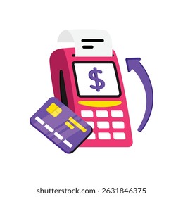 Icono de estilo de Vector de pago pos. Archivo Eps 10
