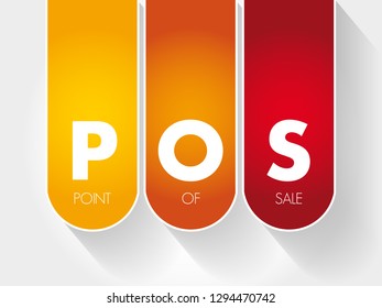 POS - Point of Sale acronym, business concept