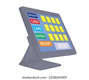 POS screen isolated. vector illustration