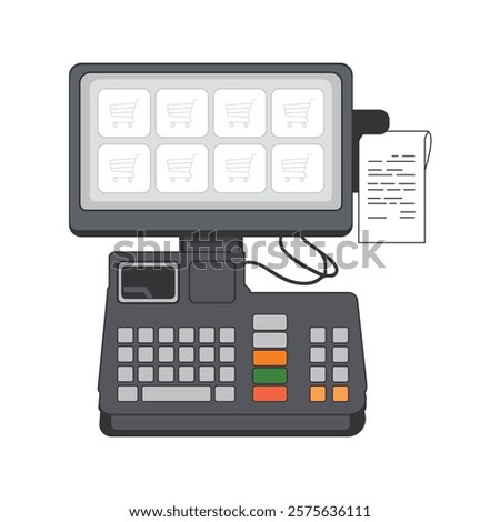  POS  setup with a cash drawer and receipt printer