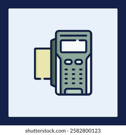 POS System Icon: Modern Point of Sale Terminal Graphic