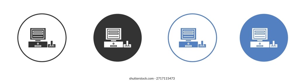 Conjunto de pictogramas do ícone do sistema POS. Designs de ícone de vetor