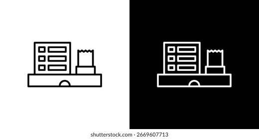 PLANTILLA de símbolo de icono de sistema POS para Ilustración vectorial de logotipo de colección gráfica y de Diseño web