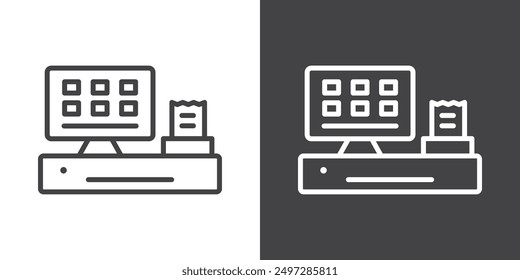 POS system icon vector logo set collection for web app ui