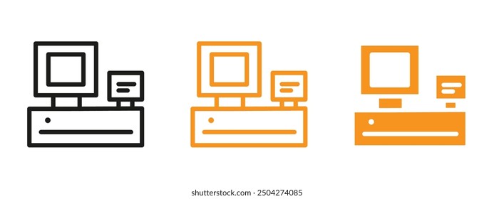 DISEÑO WEB del icono del sistema POS en Vector