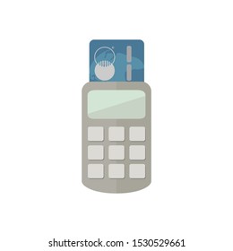 pos terminal card vector icon isolated on a white background
