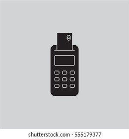 pos terminal with credit card icon