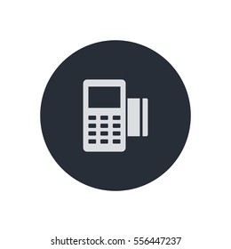 POS terminal for credit card icon vector illustration, can be used for web and mobile design.