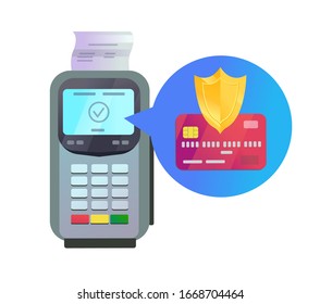 POS terminal with credit card and protection