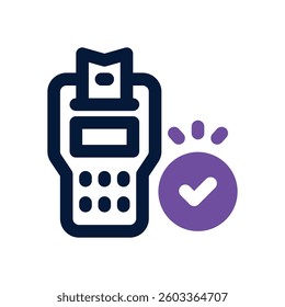 pos terminal dual tone icon. Sleek and modern vector icon for websites, mobile apps, marketing materials, and corporate design. Fully scalable and ready to use.
