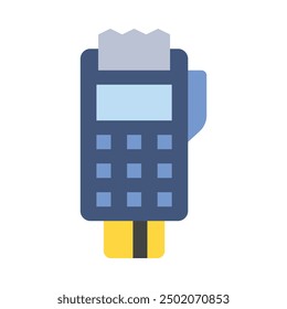 Pos Terminal Flat Icon Design For Personal nad Commercial Use