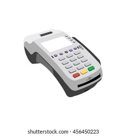 Pos terminal in flat style