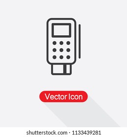 Pos Terminal Icon, Card Payment Icon Vector Illustration Eps10