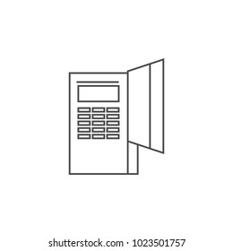POS terminal icon. Element for mobile concept and web apps. Thin line  icon for website design and development, app development. Premium icon on white background