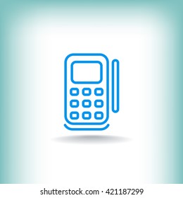pos terminal icon eps 10 vector illustration jpg picture flat