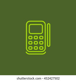  POS terminal icon flat.
