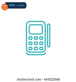  POS terminal icon flat.