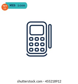  POS terminal icon flat.