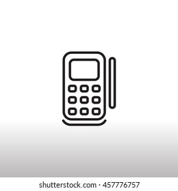  POS terminal icon flat.