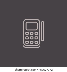  POS terminal icon flat.