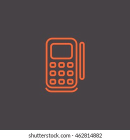  POS terminal icon flat.