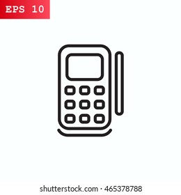  POS terminal icon flat.
