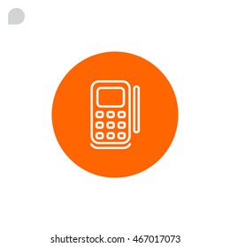  POS terminal icon flat.