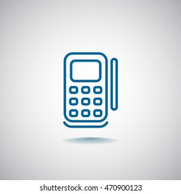  POS terminal icon flat.