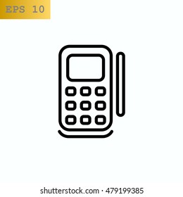 POS terminal icon flat.