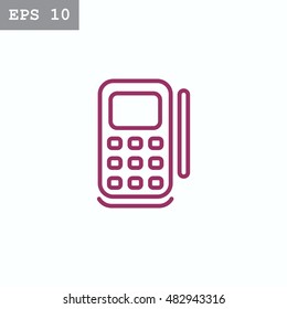  POS terminal icon flat.