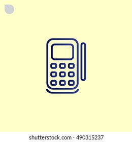  POS terminal icon flat.