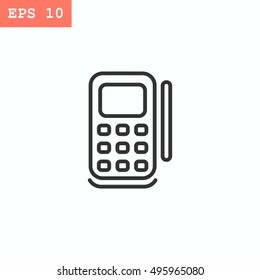  POS terminal icon flat.
