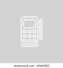  POS terminal icon flat.