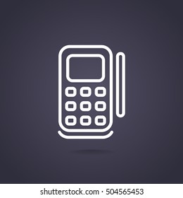  POS terminal icon flat.