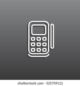 POS terminal icon flat.