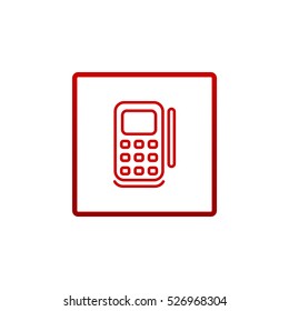 POS terminal icon flat.