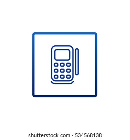  POS terminal icon flat.