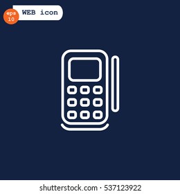  POS terminal icon flat.