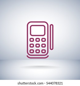  POS terminal icon flat.