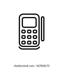  POS terminal icon flat.