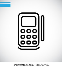  POS terminal icon flat.