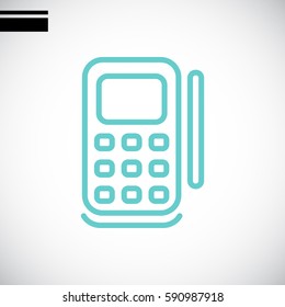  POS terminal icon flat.