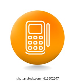  POS terminal icon flat.