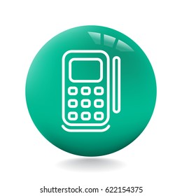  POS terminal icon flat.